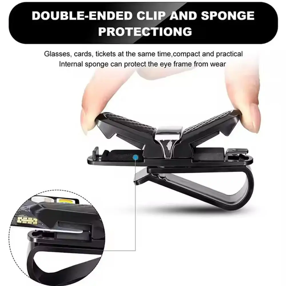 

Солнцезащитный козырек, автомобильный зажим для очков, держатель для солнцезащитных очков, многофункциональный автомобильный креативный зажим для глаз, карта с двумя головками на борту