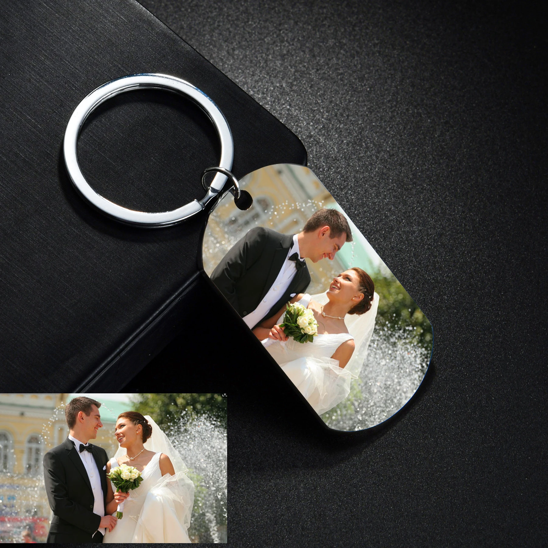 

Изготовленная на заказ гравировка красочная картина сердце брелки из нержавеющей стали персонализированный цветной фото брелок пара ребенок семейные ювелирные изделия подарок