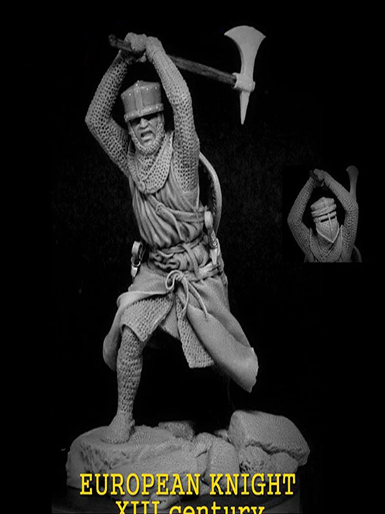 Resin Figure 1/24  ancient warrior stand with axe  Model Unassambled Unpainted  Figure Building Kit