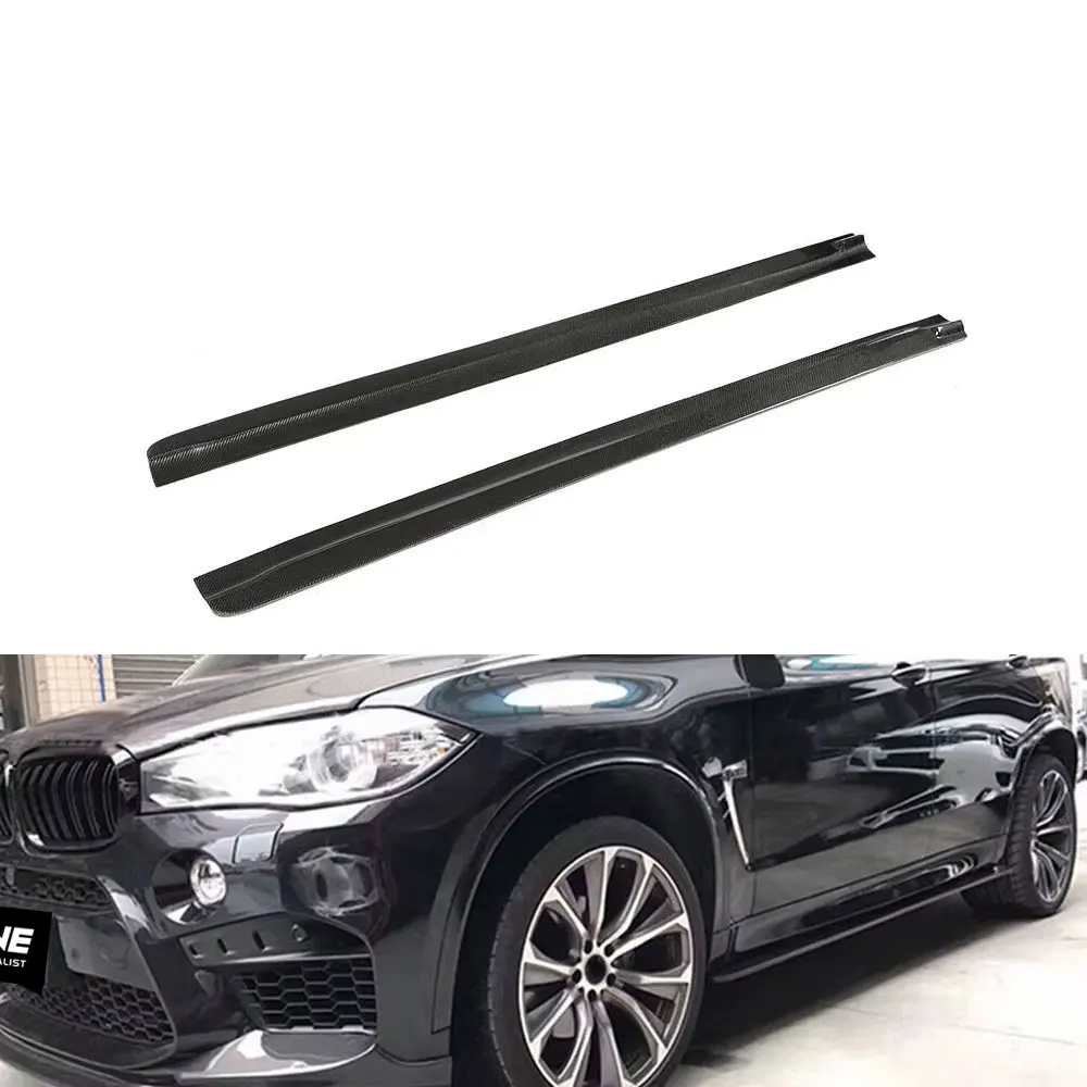 Faldones Laterales de Fibra de Carbono para BMW X5M F85 X6M F86, Extensiones de Panel de Puerta, 2016+