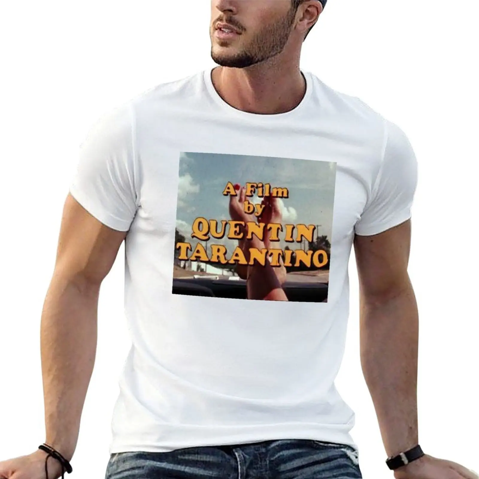クエンティン・タランティーノ映画監督-tシャツ-カジュアル-オールマッチ-半袖-tシャツ