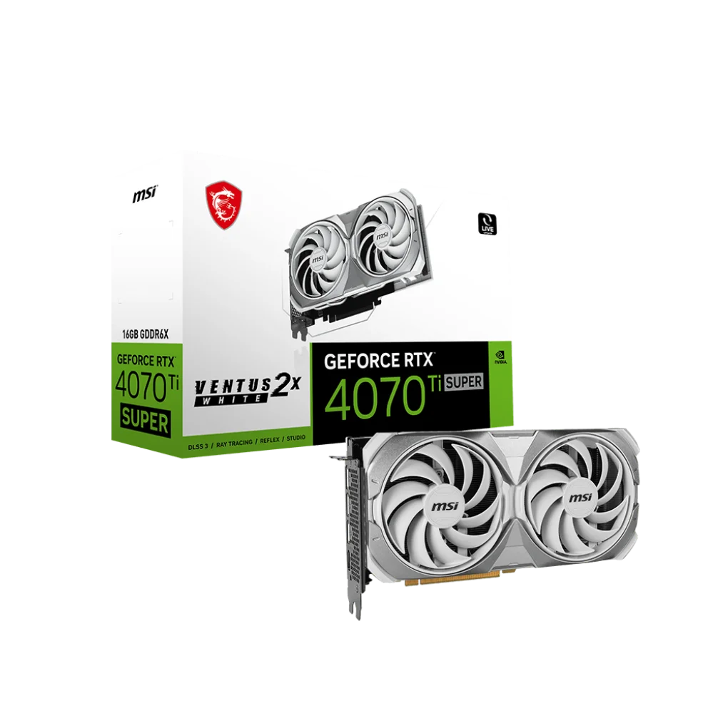 

2024 New RTX 4070 Ti SUPER 16G VENTUS 2X WHITE Sealed Package Gaming Video Cards Gaming GPU RTX 4070 Super