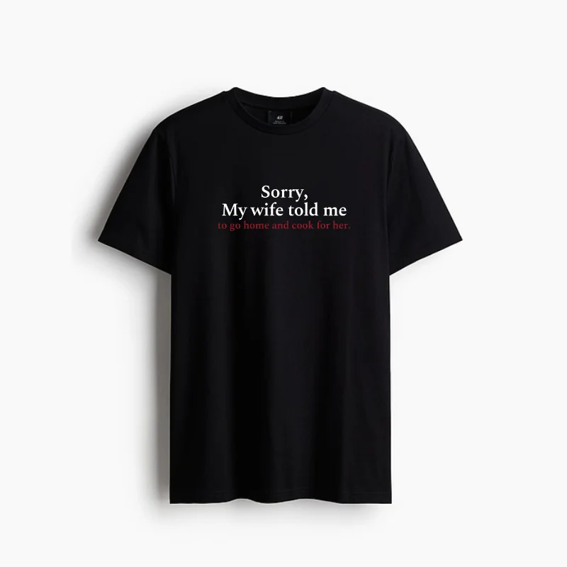 Unisex Pure Cotton Short Sleeve T-Shirt Cooking Theme Casual Comfortable Breathable round Neck Print Tee for Couples