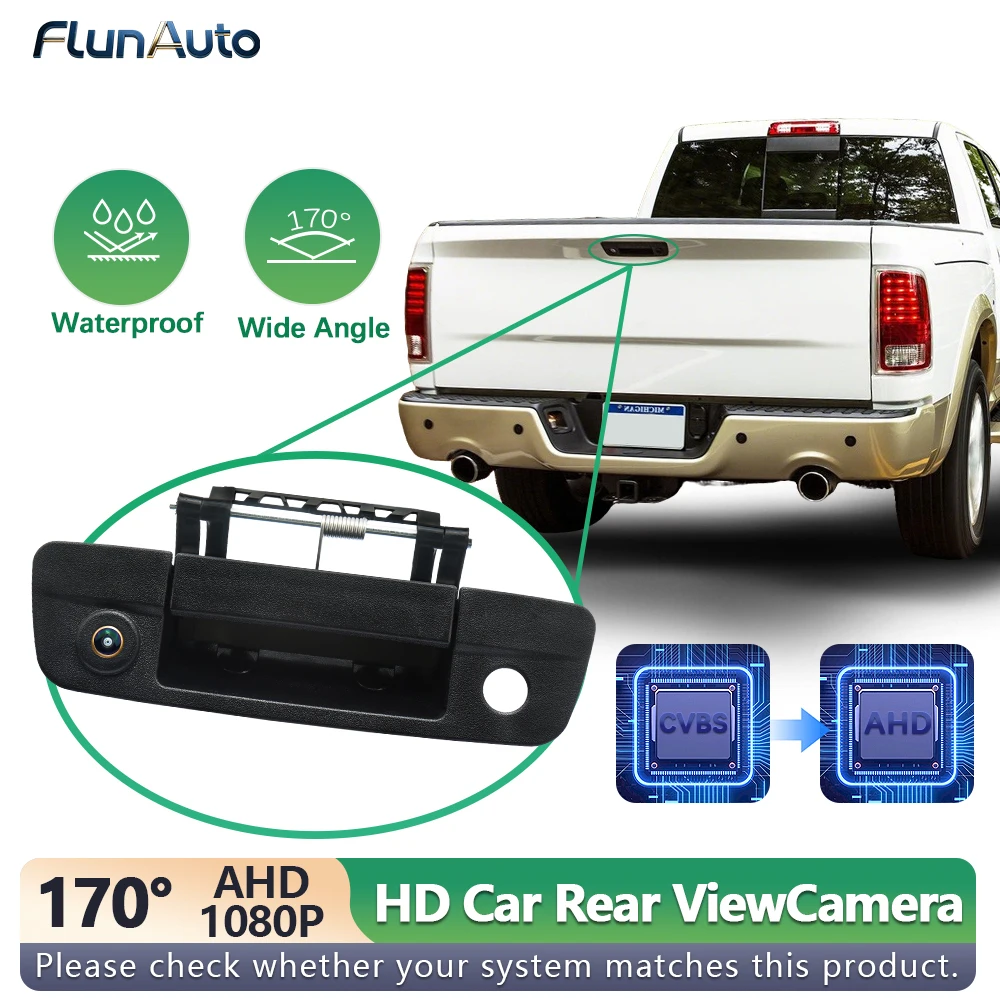 170° AHD 1080P Rear View Camera For Dodge Ram 1500 2500 3500 2009-2011 2012 2016 2017 Pickup Reverse Night Vision Backup