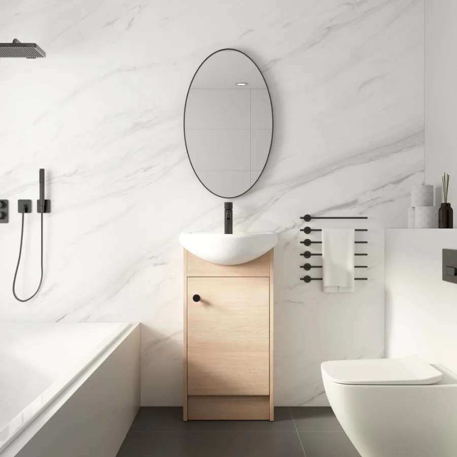 

Freestanding 18 Inch Bathroom Vanity Small Bathroom Vanity With Sink Bathroom Vanity and Sink Combo KDPACKING GBVB02218PLO