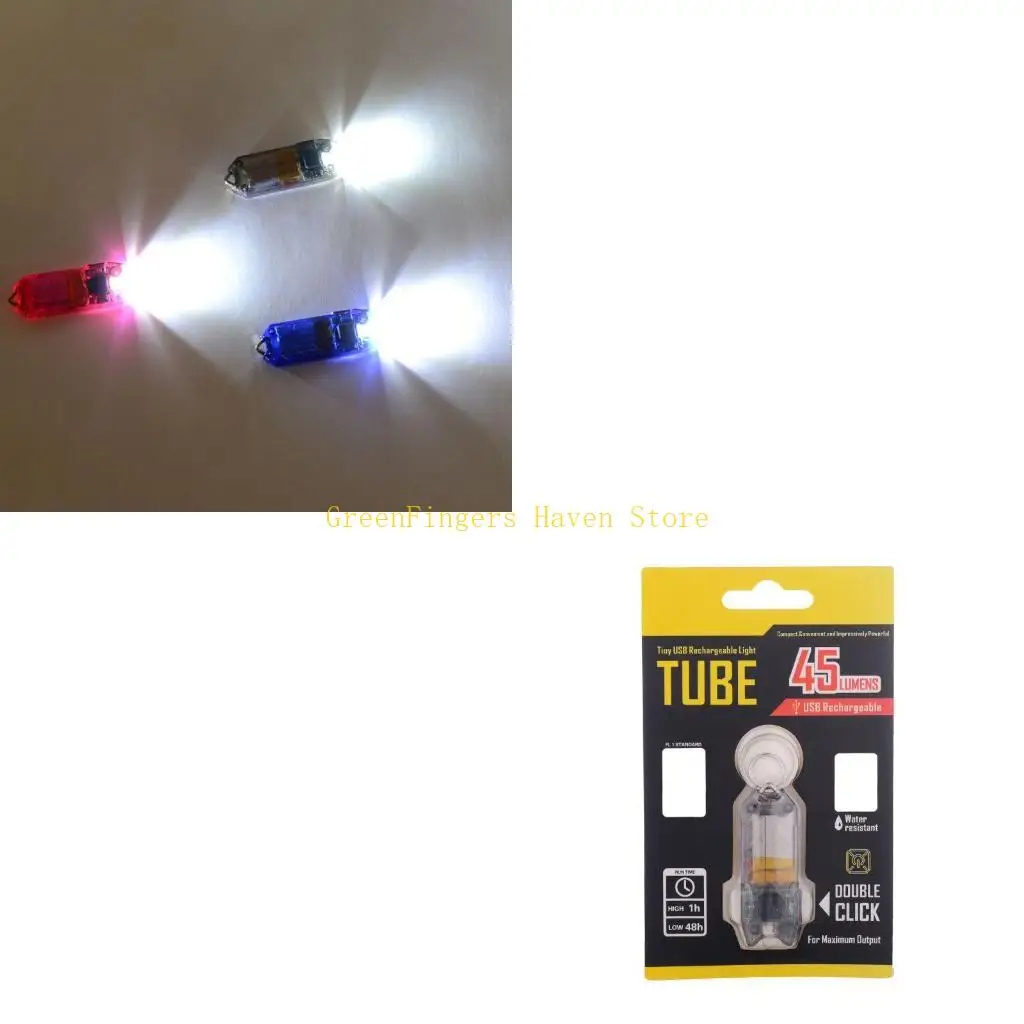 

F68D Mini Caperchain Pocket Torch с Buckle USB Перезаряжаемые светодиодные фонарики