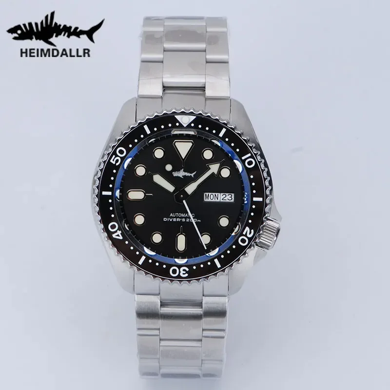 

HEIMDALLR Steel Mens Diver Watches Sapphire Mirror 200M Water Resistance Luminous NH36 Automatic Mechanical Men Watches SKX007