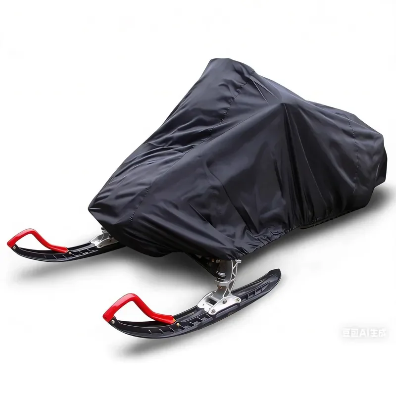 Cross-border, outdoor snow cover, waterproof and dustproof trailer-type sled cover, UV-protected winter motorcycle cover