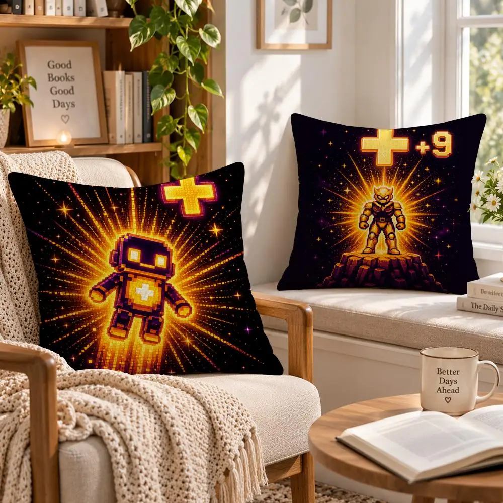 Meme Viral A-Aura Farming Cushion Cover Soft Short Cover Washable Sofa Bed Dorm Garden Home Office Chair Decor