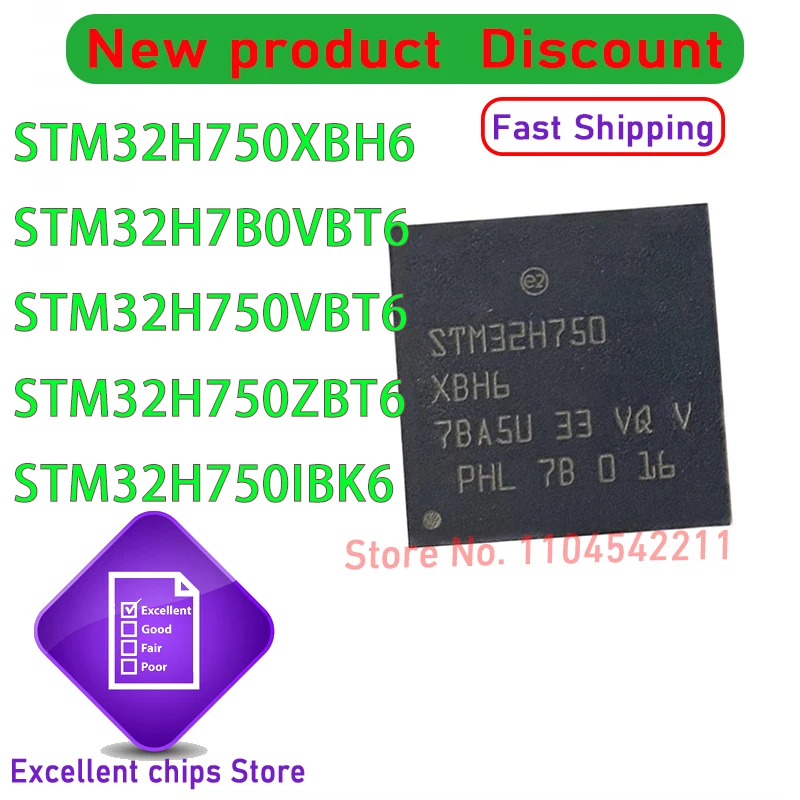 1PCS/LOT STM32H750XBH6 STM32H7B0VBT6 STM32H750VBT6 STM32H750ZBT6 STM32H750IBK6 New original