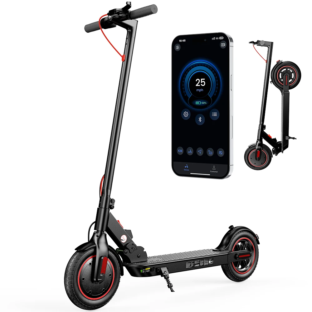 Patinete eléctrico W3CPro, 36 V, 15 Ah, autonomía de 30 km, neumáticos inflables de 10 pulgadas, patinete con freno de disco trasero