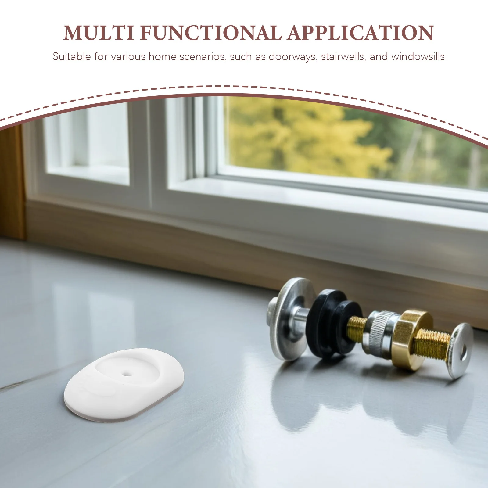 4 قطع من أكواب الحائط لبوابة الأطفال، واقيات جدارية لسلامة الأطفال لبوابات الحيوانات الأليفة والطفل المثبتة بالضغط #3