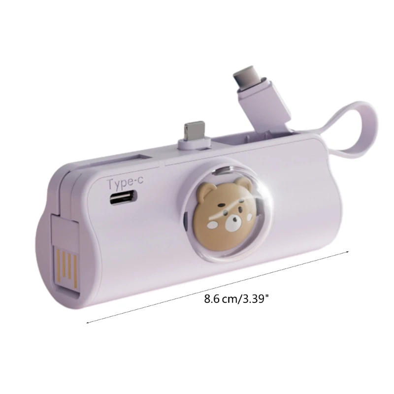 Portable 18650/21700 Battery Mini Power Bank Case DIY Power Bank Shell 5V 2.4-3A Battery Power Shell Not Included Battey