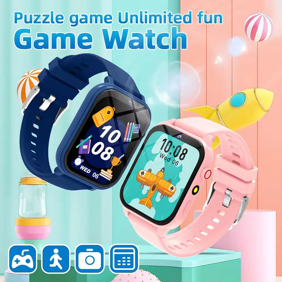 

Kids Games Smart Watch 18 Games Camera Waterproof Flashlight Sleep Monitoring For Birthday Holiday Gift Boy Girl Children