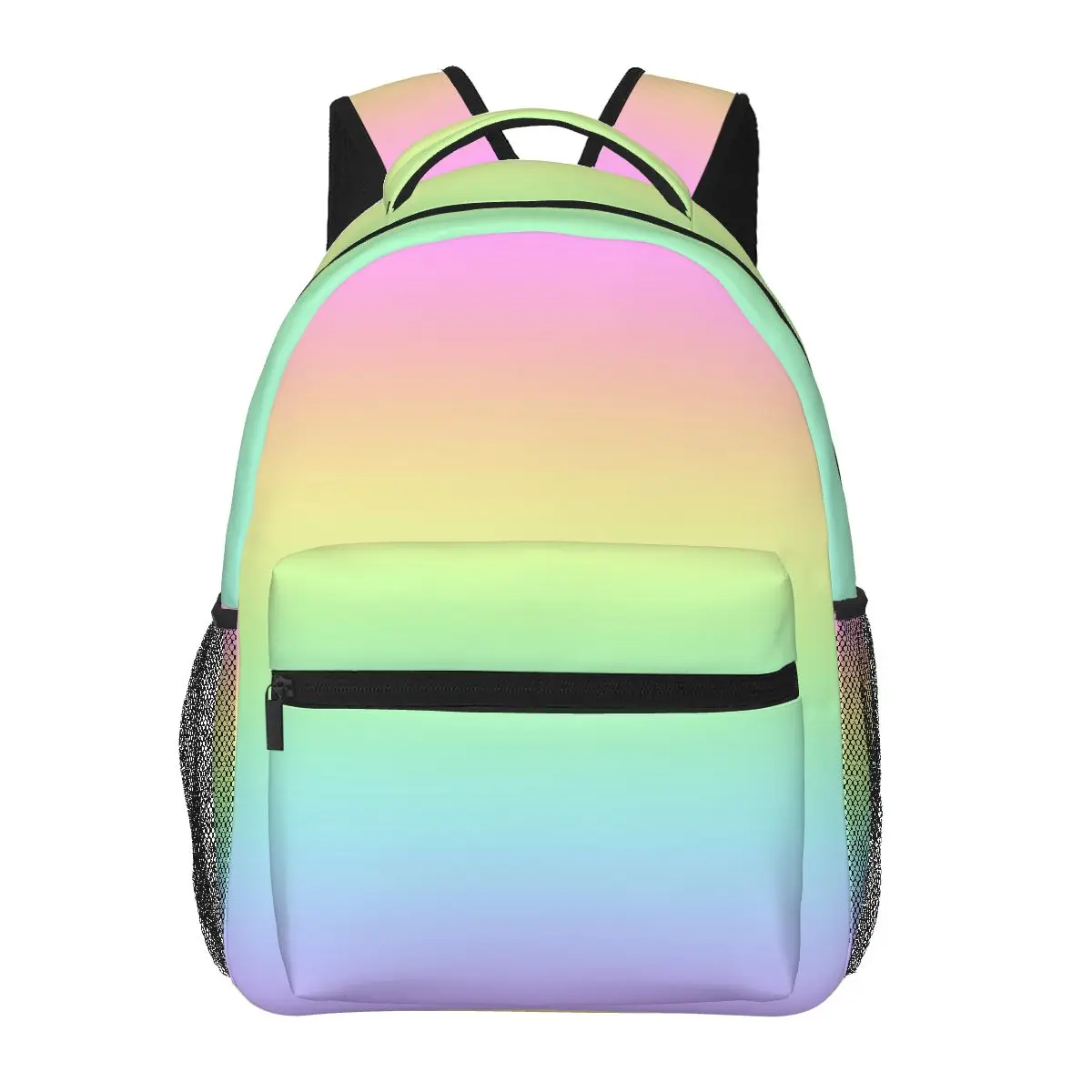 

Pastel Glow Rainbow Gradient Student Backpack School Bag Hiking Travel Daypack for Men Women Fashion Bookbag Shoulder Bags