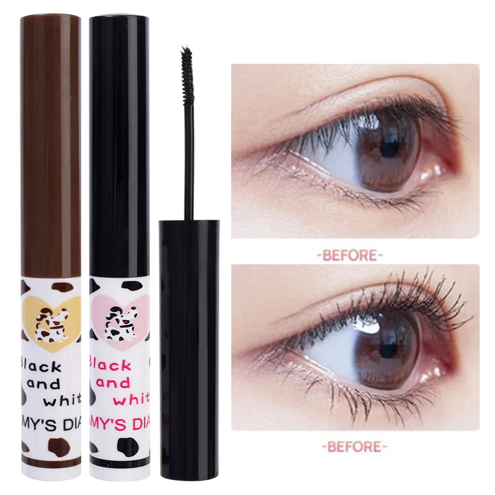 Ultra-fine Small Brush Head Mascara Lengthening Black Brown Lash Eyelash Extension Eye Lashes Long-wearing Mascara Makeup Tools