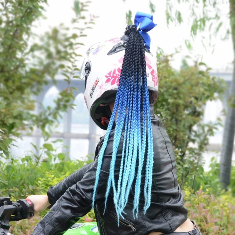 

Motorcycle Helmet Dreadlocks Ponytail Dirty Braid Helmet Punk Hair Decoration Accessories for Yamaha Ybr125 Ybr125Cc Yz250F Yz85