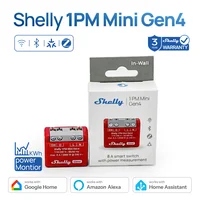 Shelly 1PM Mini Gen4 Zigbee interruptor inteligente medición de potencia materia para luces inteligentes pequeños electrodomésticos Control 8A a través de bombilla