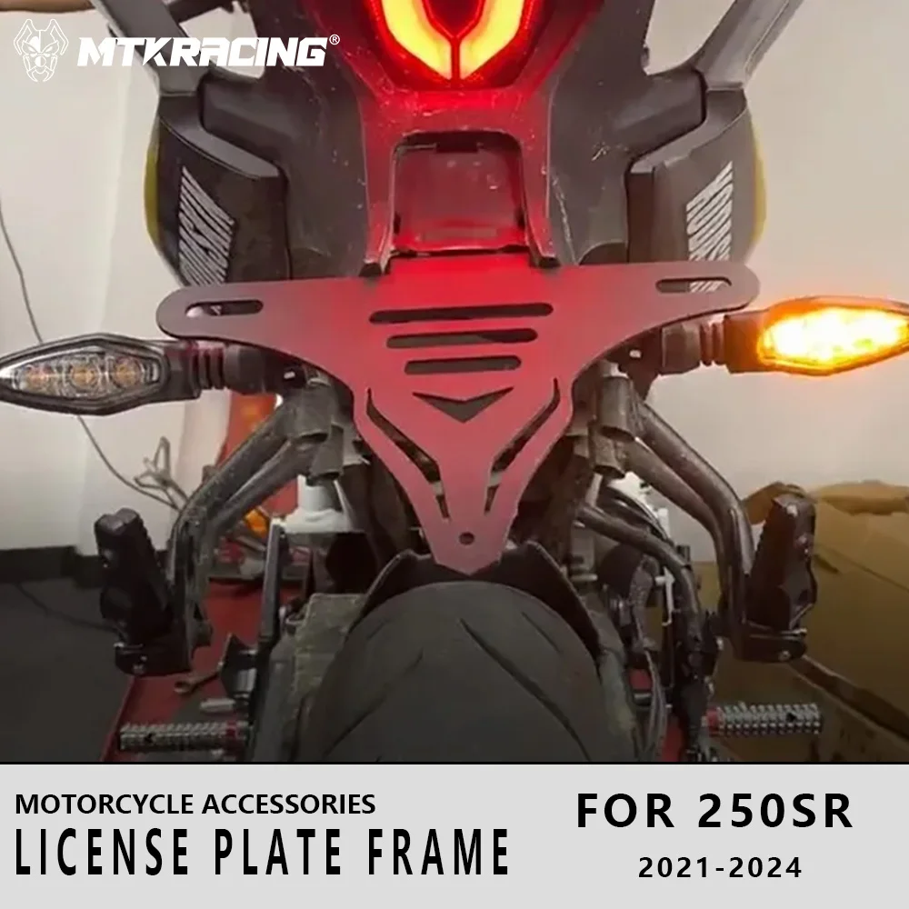 

MTKRACING For CFMOTOS 250SR 2021-2024 Motorcycle Rear License Plate Holder Bracket Tail Tidy Fender Eliminator
