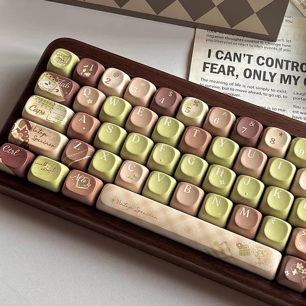 

138 Keys Cherry NOA Profile Journal Bear Theme Thermal Sublimation Keycaps PBT for Mechanical MX Switch Keyboard for Peripherals