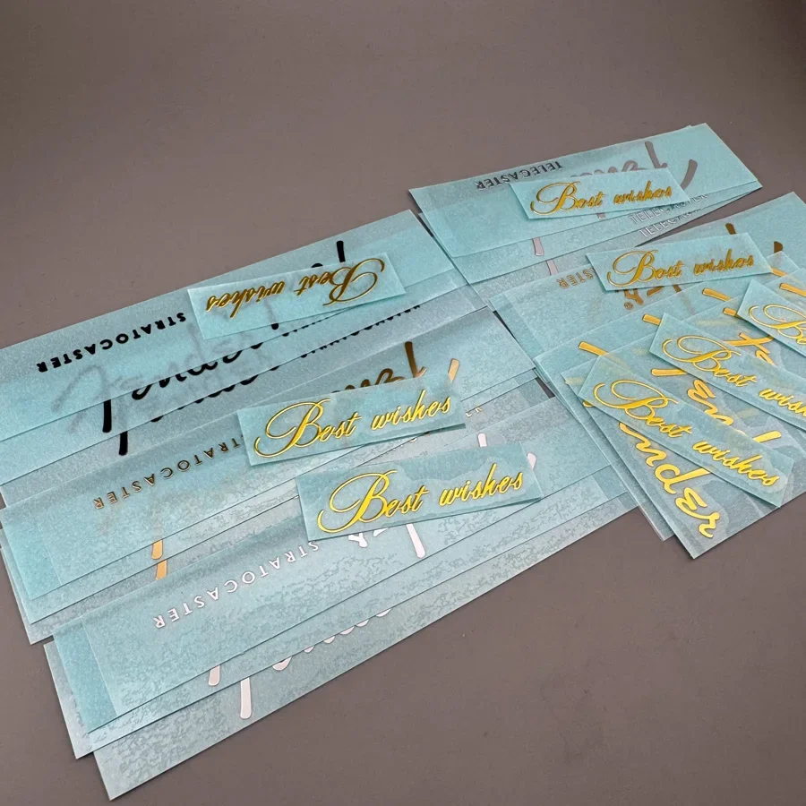 Many Types Guitar Headstock Metal Rub On Selfadhesive Decal Fit Original FD Guitar Well Gold Black Silver