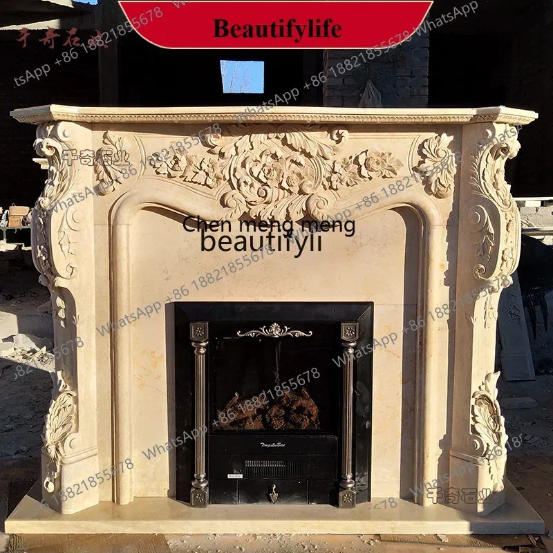 

D178 Мраморная камин, камин из натурального камня, европейский камень, декоративный шкаф, простой