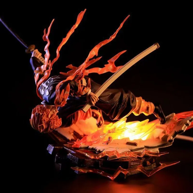 Demon Slayer Agatsuma Zenitsu อะนิเมะ Action Figures ของเล่นรูปปั้น Figurine Collection เดสก์ท็อปเครื่องประดับสําหรับของขวัญเด็ก