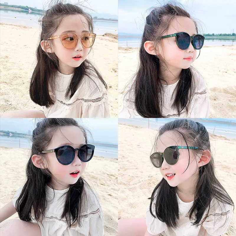 New Fashion Sunglasses Girls Boys Brand Round Vintage Children Sun Glasses Baby Shades Mirror Goggles Eyeglasses UV400 Eyewear