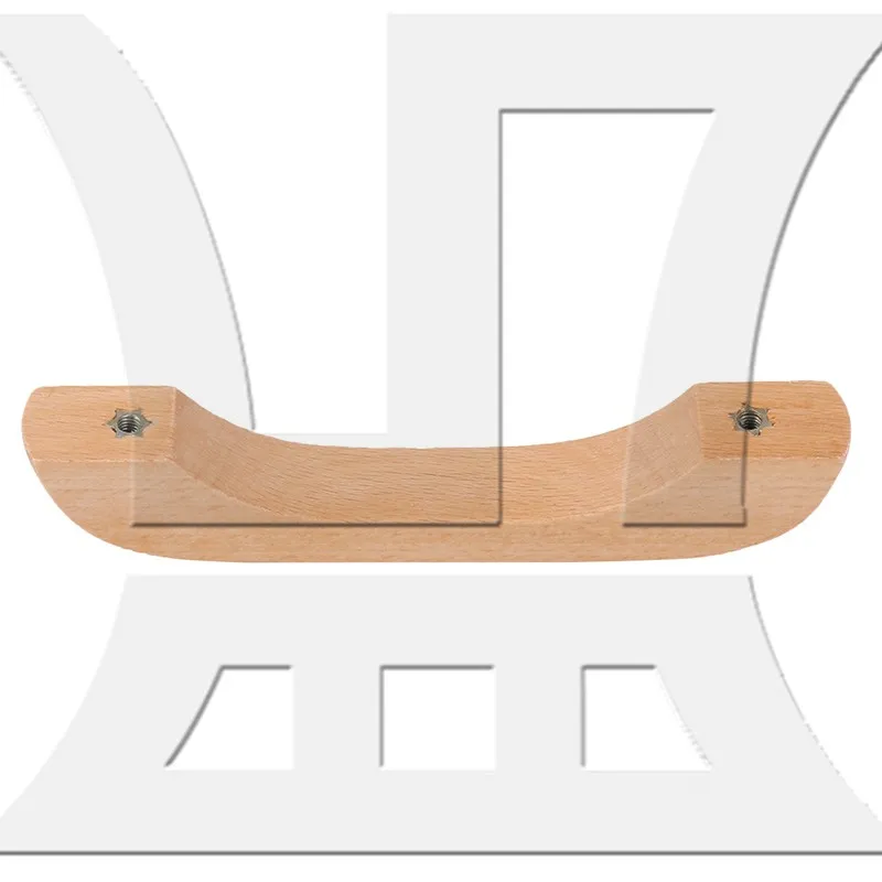 

BQLZR 4pcs Beech Wood Cabinet Pulls 94mm Hole Centers with Mounting Screws for Installing Cabinets Wardrobes