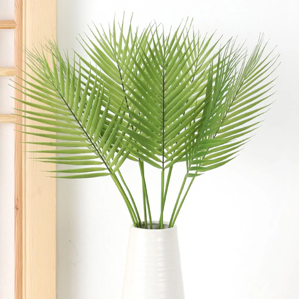 

3pcs Artificial Madagascar Palm Leaf Faux Green Plant Decor For Home Office Indoor Outdoor Fake Leaves Arrangement Simulation