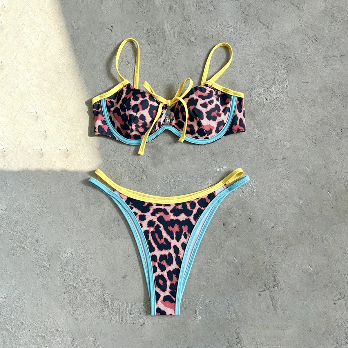 Push Up Bikinis Sexy Swimsuit Women Swimwear Female Loepard Biquini Bathing Suit Bikini Set Thong Swimming Suit Beachwear
