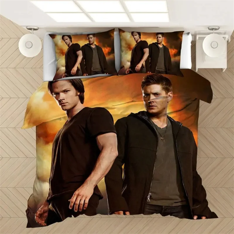 

Supernatural Bedding Set Duvet Covers Supernatural TV Series Sam Dean Comforter Bedding Sets Bedclothes Bed Linen