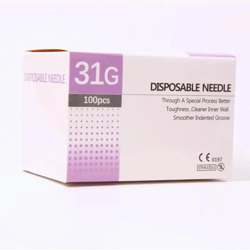 100 Aghi Indolore Ultrafini Per Piercing E Filler Ipodermici 30G 31G 32G 33G 34G 4/6/13Mm-image