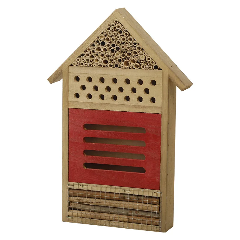 Hand-Painted Wooden Insect House, Butterfly Decor, Bee Cottage, Garden Ornament, Wood Craft, Outdoor Decoration, Nature Gift