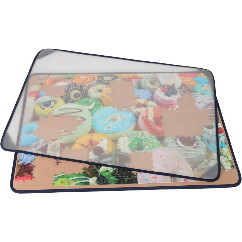 

Foldable Jigsaw Puzzle Board with Dust Cover for Up to 1500 Pieces in Khaki