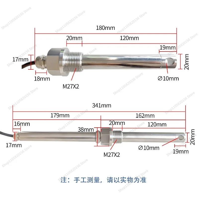 For Duct Stainless Steel Air Velocity Sensor Thermal Anemometer Fresh Air Air Conditioner