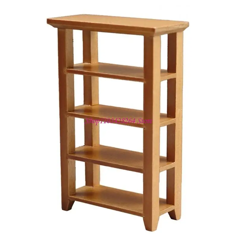 

4-уровневая полка для кукольных домиков для организации миниатюрных предметов, создания уникальных сцен, аксессуаров для домиков