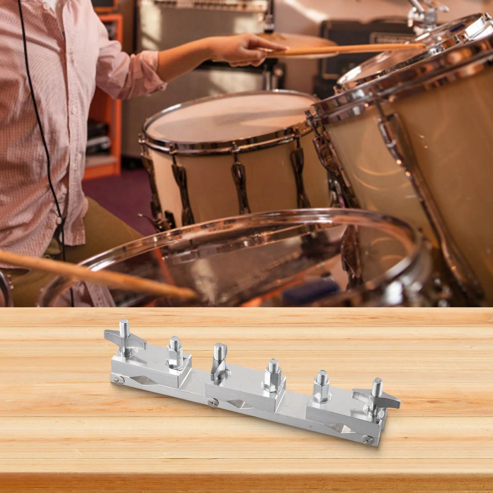 Drum Hardware Cowbell Holder Music Practice Secure Mounting Mechanism Versatile Compatibility Functional And Versatile
