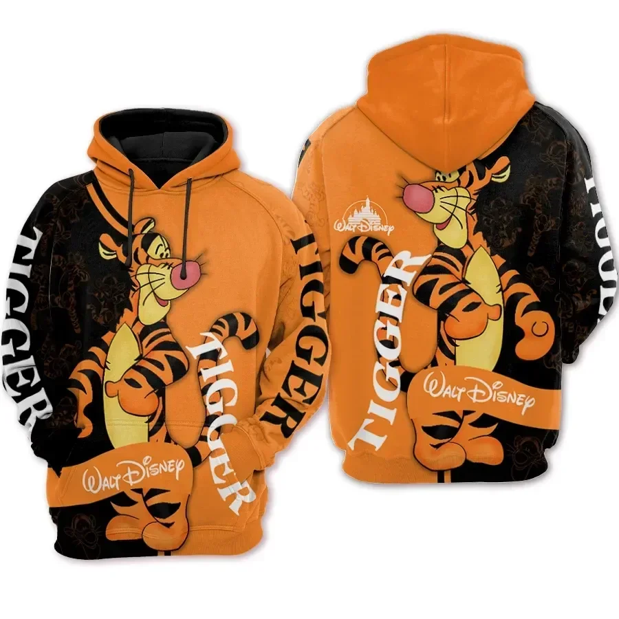 Disney Tigger 3d Hoodie Men Women Fashion Sweatshirt Hoodie Disney 3d Hoodie Casual Harajuku Streetwear Tigger Zipper Hoodie