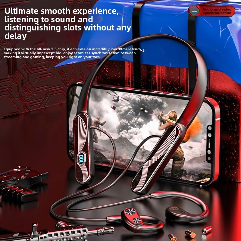 Neck-mounted Bluetooth headset 2025 new model, long battery life, large power, open, ear-mounted running view 2