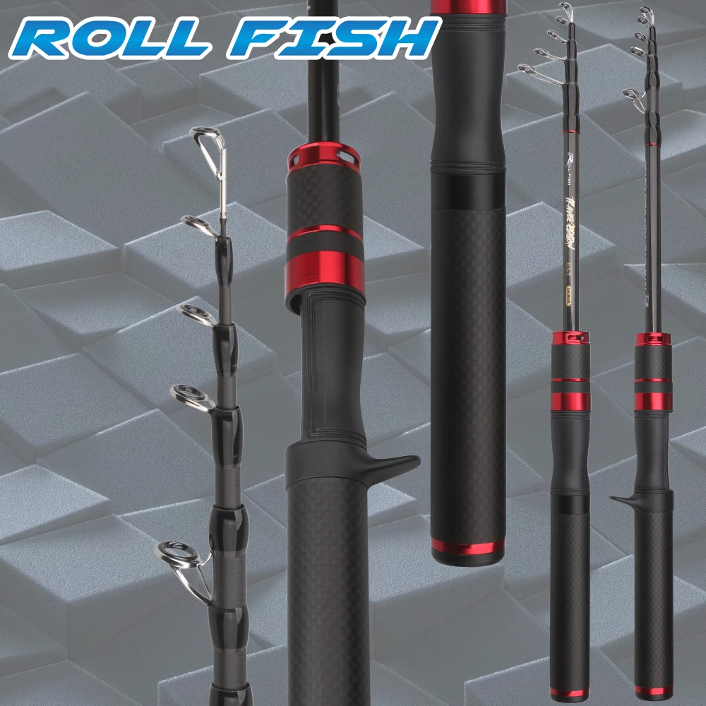 

Ультралегкая портативная телескопическая удочка ROLLFISH, ML Power Fast Action, из углеродного волокна, для спиннинга/кастинга, для пресной/соленой воды