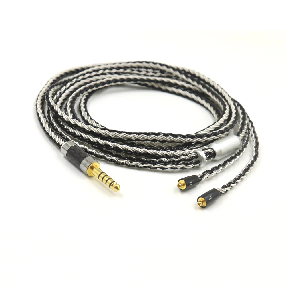 16 Core 3.5mm 2.5mm 4.4mm XLR  Silver Plated Earphone Cable For AKG N5005 N30 N40 MMCX Sennheiser IE300 IE900