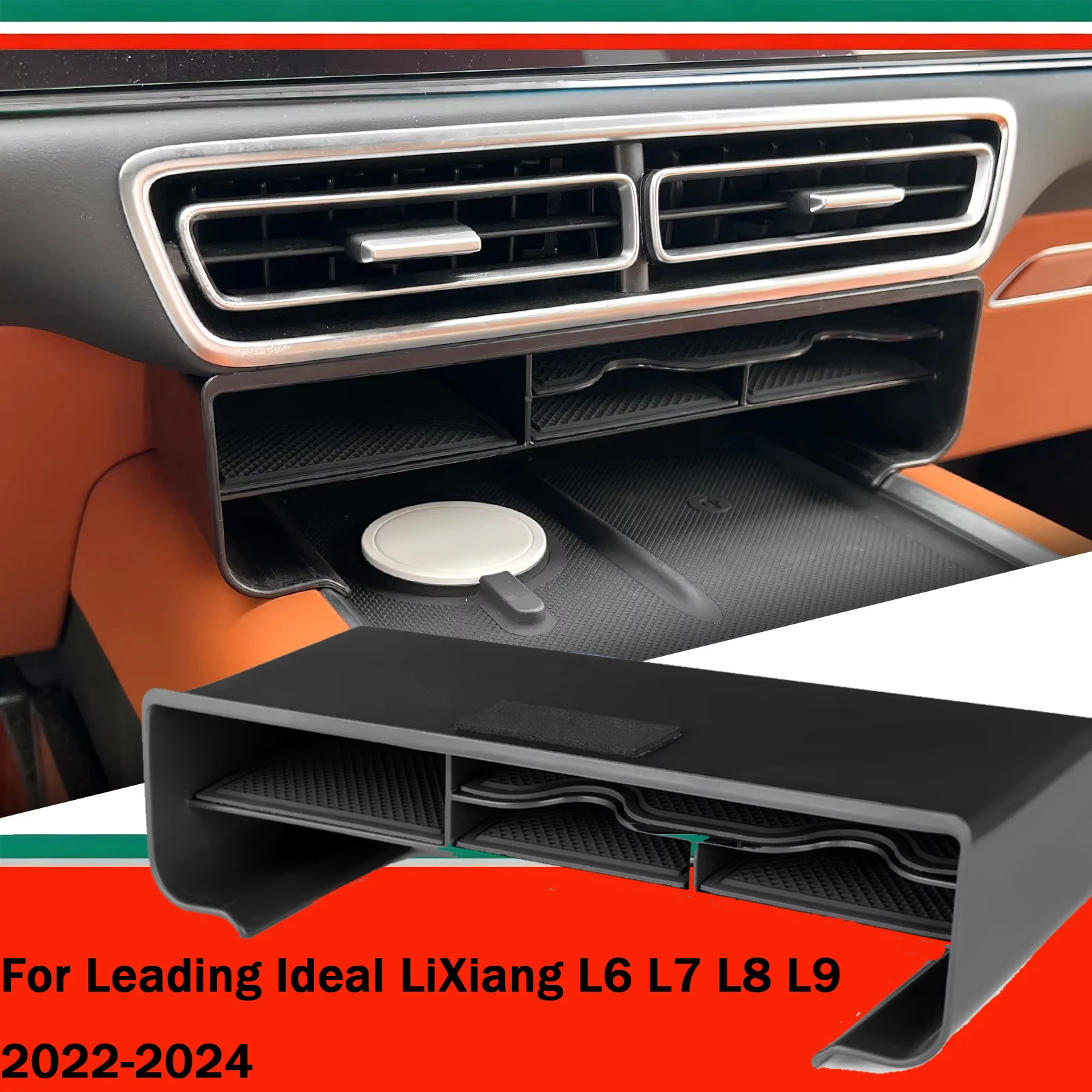 Center Console Storage Box Car Tray Organizers Accessories Tidying Black For Leading Ideal LiXiang L6 L7 L8 L9 2022-2024