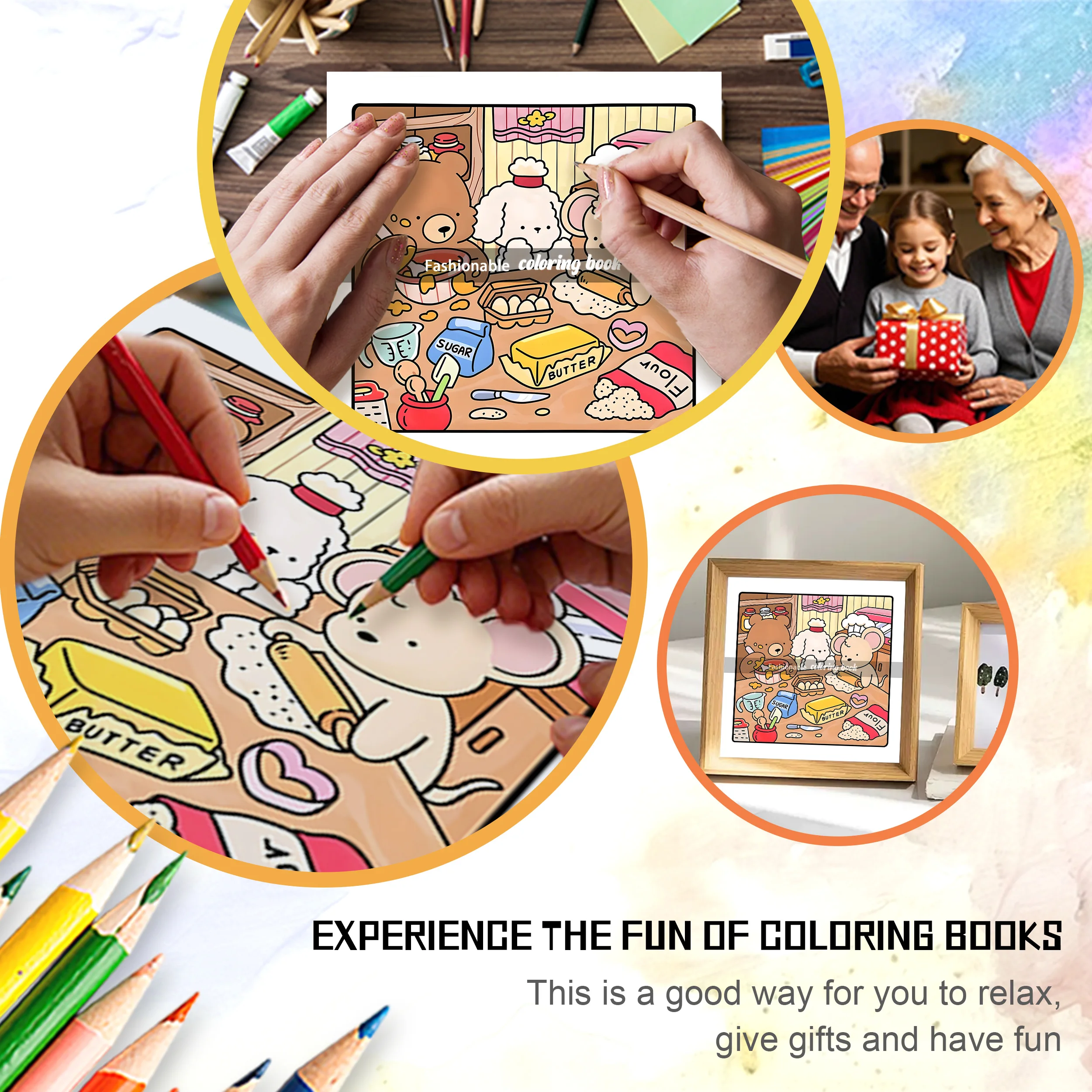 COZY FRIENDS: Coloring Book for Adults Featuring Cute Cozy Daily Activities for Relaxation (Cozy Spaces Coloring)