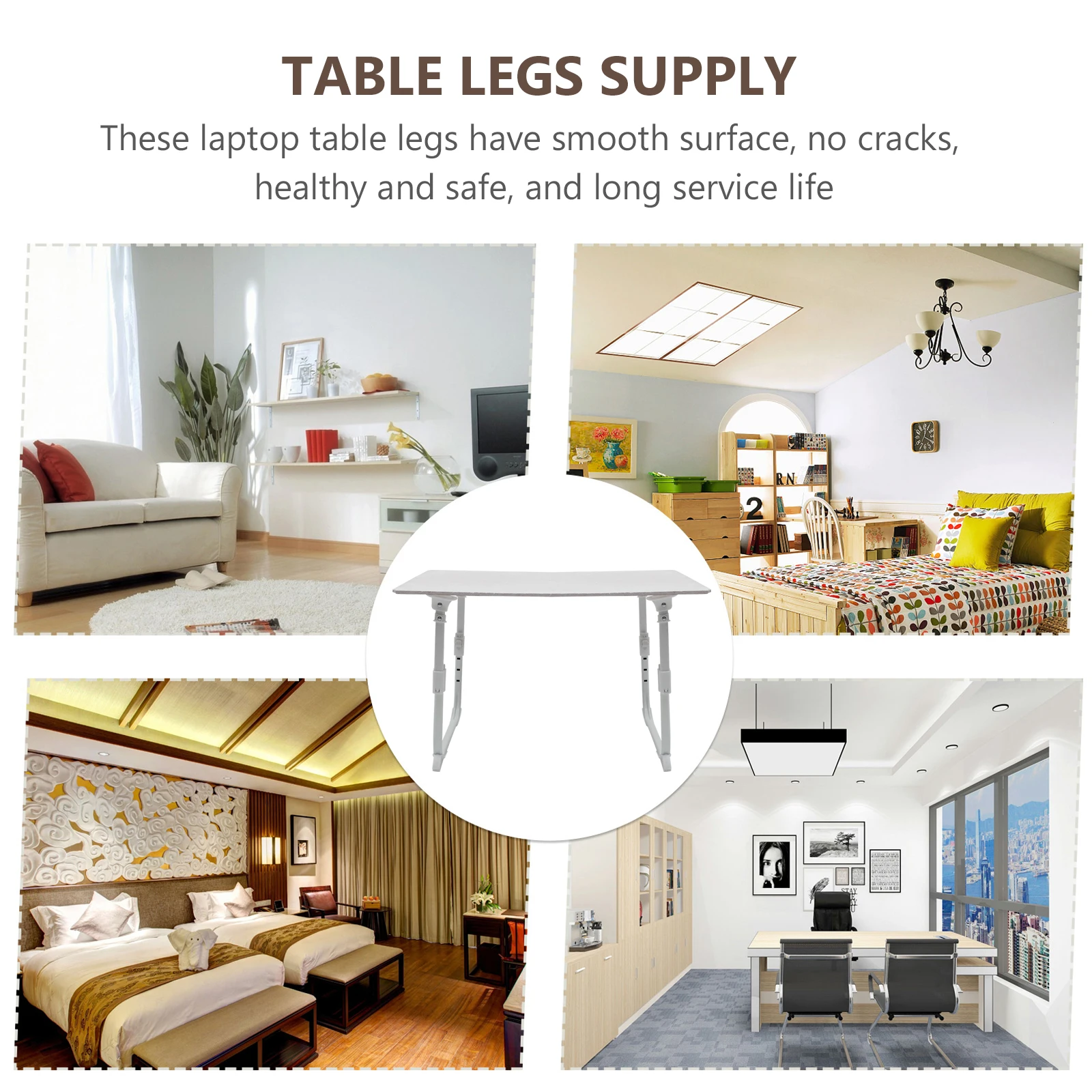 

U Shaped Table Legs for Laptop Home Bed Foldable Desk Iron Feet Durable Adjustable niture Replacement Suitable Various Tables