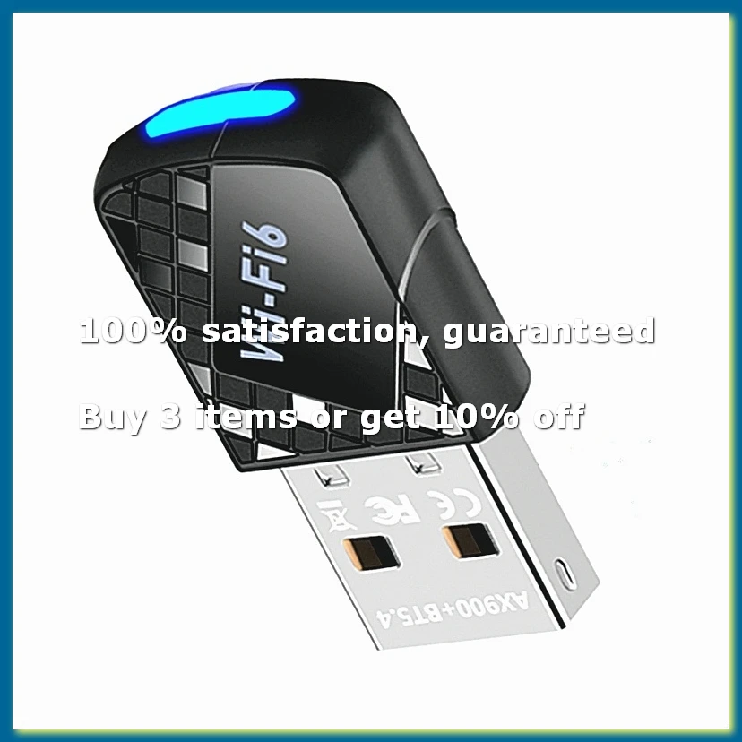 AX900 USB WiFi 6 Adapter 900Mbps Bluetooth 5.4 2 in 1 USB Dongle 2.4G 5G Wireless WLAN Receiver for Win10&Win11-DTB3