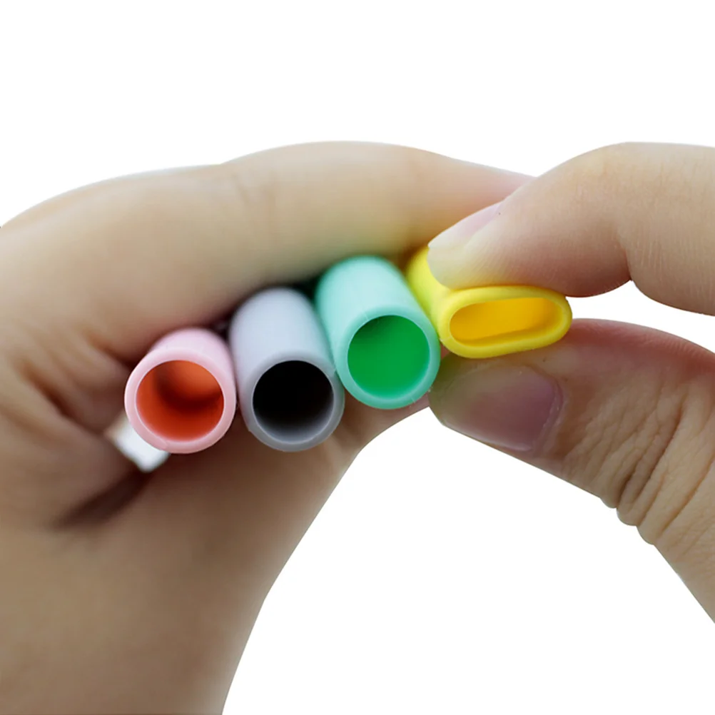 

7Pcs Reusable Silicone Straws Set Eco-Friendly Portable Travel Straws for Smoothies Coffee with Cleaning Brush