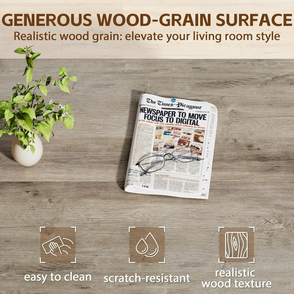 JUMMICO Quadratischer Couchtisch mit zwei Ablagefächern, moderner Cocktailtisch aus Holz für Wohnzimmer, Bauernhaus-Lounge und Büro