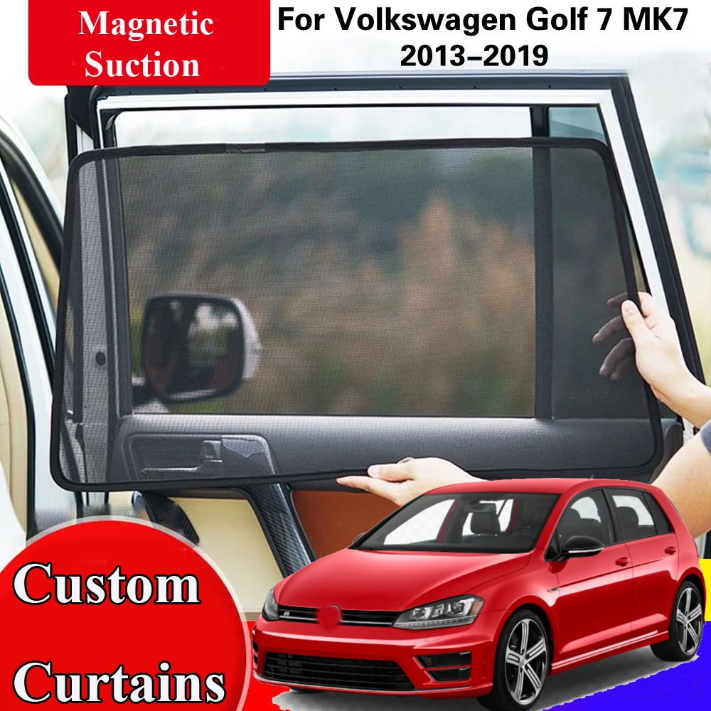 For Volkswagen Golf 7 MK7 Golf 7.5 2013 2015 -2019 Side Sun Shade Shading Protection Window Curtain SunShades Car Accseeories