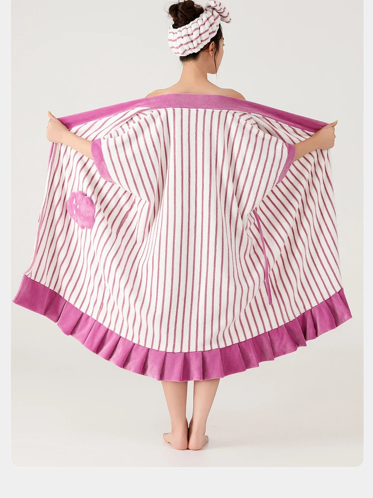 

Женское банное полотенце 2025: Новинка, чистый хлопок, впитывающее, быстросохнущее, носимое, домашнее халат-юбка для взрослых, из утолщенного кораллового флиса, для пляжа...